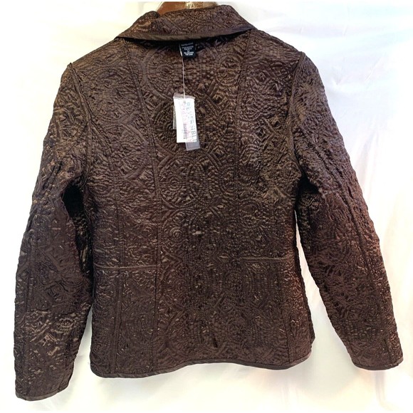 Kaktus Quilted Brown, Orange, Lightweight 2 in 1 Quilted Jacket Size M MSRP $80 - Picture 9 of 16